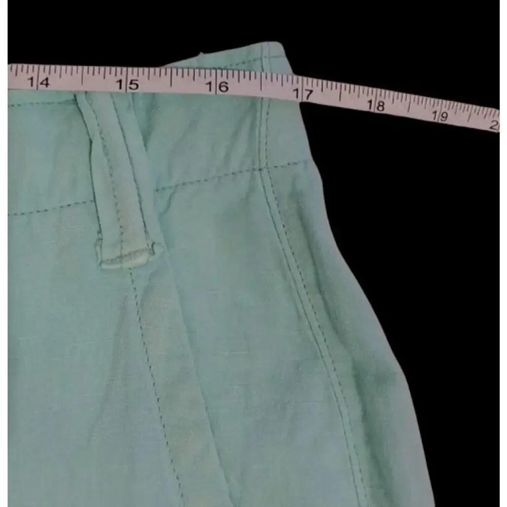 NWT Polo Ralph Lauren Mens 32 Linen Cotton Mint Green Classic Fit Shorts Travel